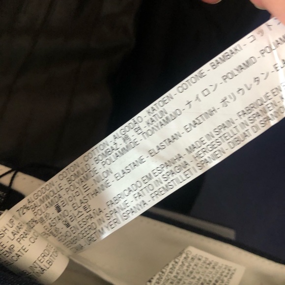 NWT Zara Crop Wide leg navy Pant - Picture 6 of 7